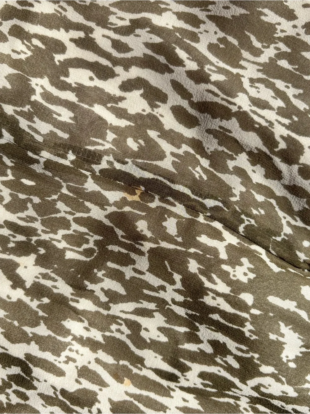 J. Crew Olive and Cream Animal-Print Pencil Skirt